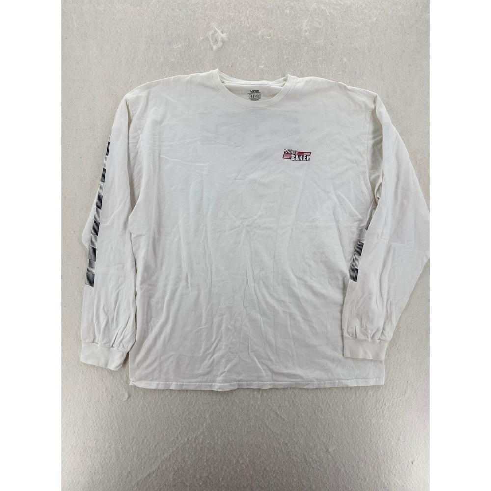 Vans - Long Sleeve T-Shirt Baker Skateboards Collab - White - XXL - Mens